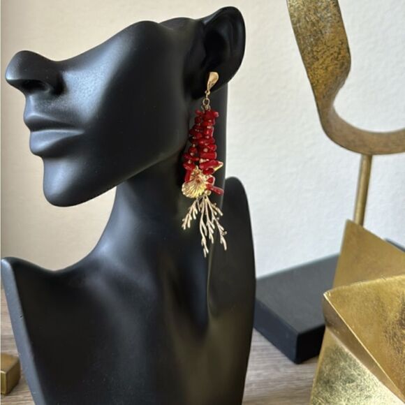 seashellādetailādropāearringsāA707 - Picture 3 of 4